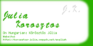 julia korosztos business card